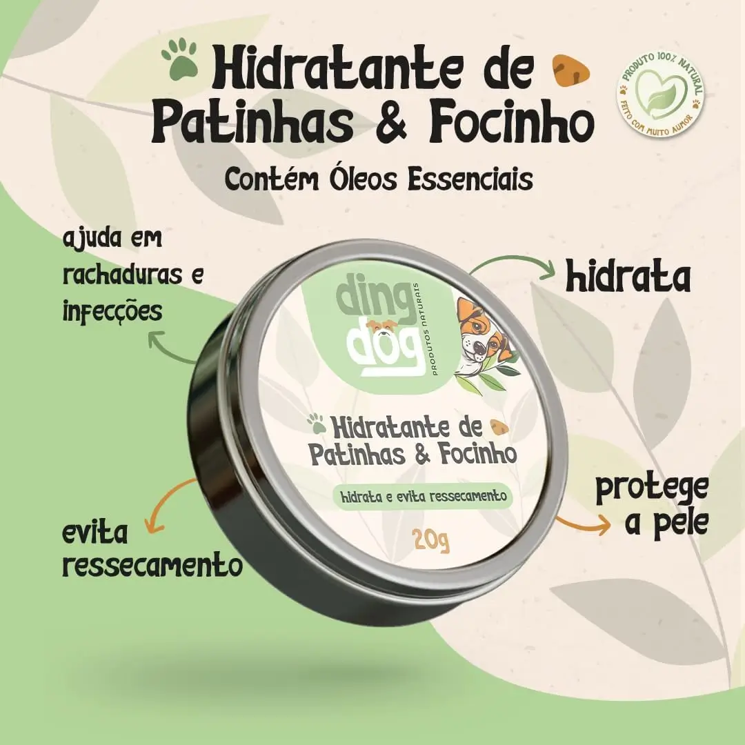 ding dog hidratante de patinhas e focinho