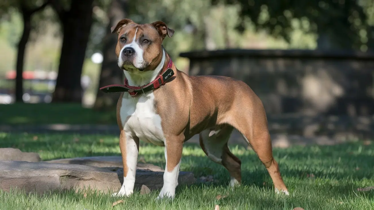 american staffordshire terrier marron