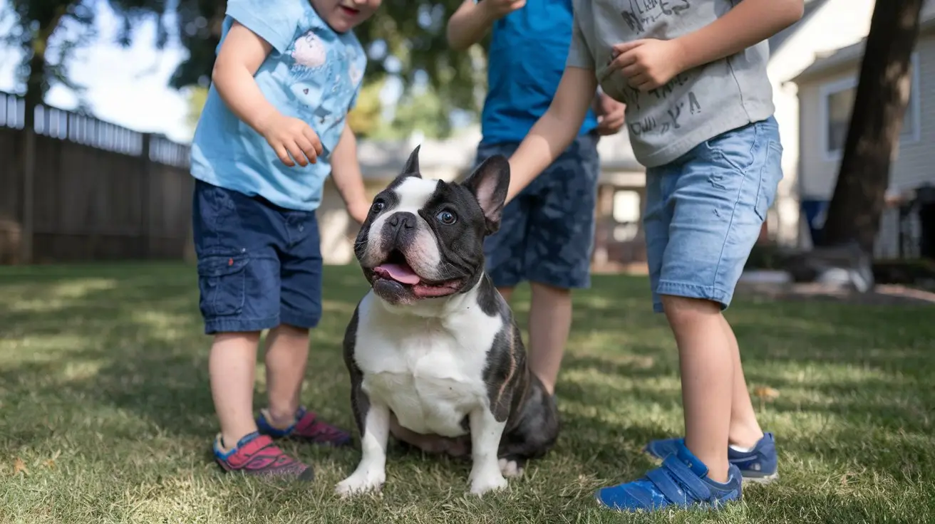 bulldog frances com criancas