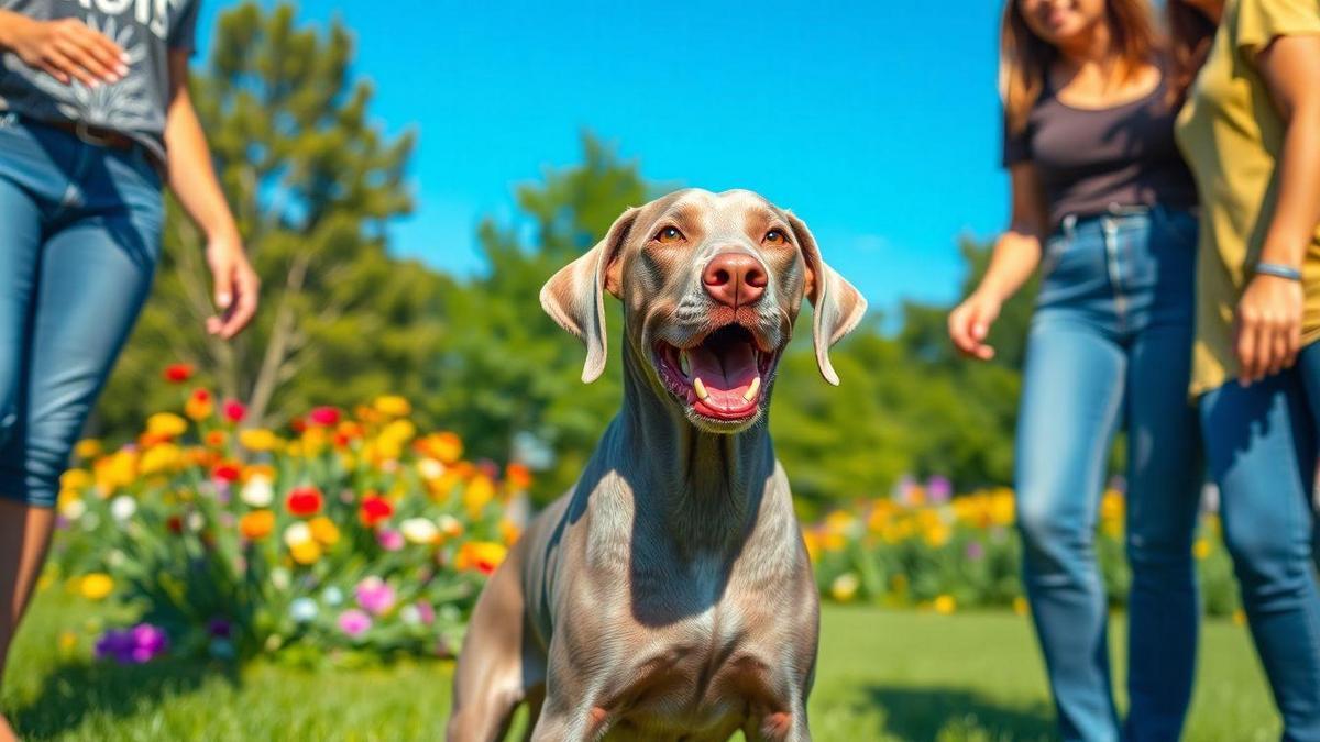 O Temperamento Amigável do Weimaraner