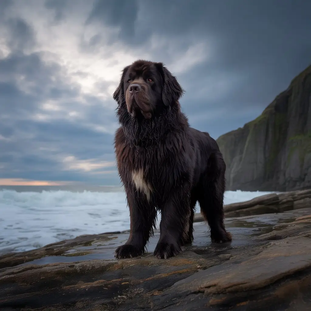 terra nova raca de cachorro grande